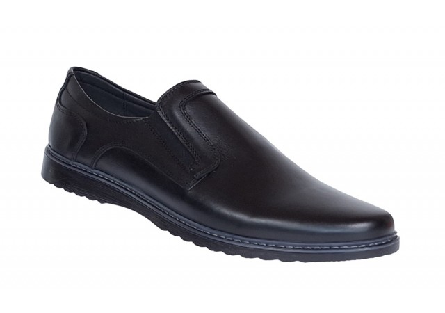 Pantofi casual barbati din piele naturala - Model Negru GKR 331ELN